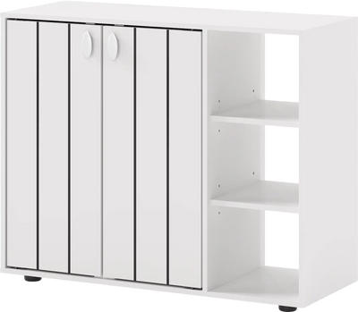 Costway 3-Tier Shoe Cabinet with Doors Adjustable Shelves 98313000 New