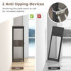 3-tier tall metal plant stand with drawer, featuring anti-tipping devices for stability, ideal for balcony or office.