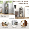 3-tier gray metal plant stand with drawer, perfect for books and ornaments in entryway, living room, or balcony.