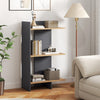 3-tier wooden bookshelf in oak with anti-tipping kit, featuring open storage and a stable base for home office use.