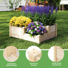Three-tier wooden raised garden bed made of fir wood, featuring reinforced corners and an open-ended base for healthy.