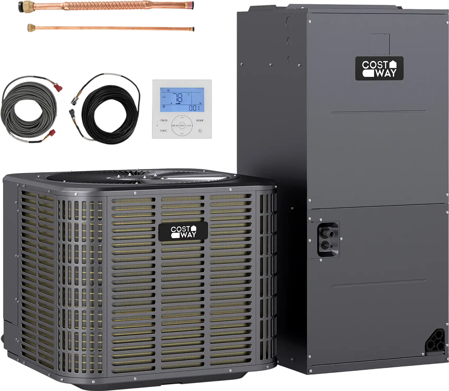 Costway 3 Ton 19 SEER2 High-Performance Heat Pump System 942573186 New