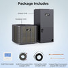 3 Ton 19 SEER2 heat pump system with indoor and outdoor units, wall thermostat included for optimal comfort control.