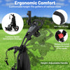 3 wheel golf bag cart with adjustable handle, featuring anti-slip grip and foldable design for easy storage on the.