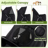 Adjustable canopy of the 3 Wheel Pet Stroller for small dogs and cats, featuring breathability and visibility options.