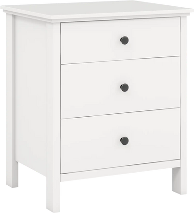 Costway 3-Drawer Wooden Nightstand Modern Bedside Table 73095814 New