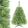 Close-up view of the 3 ft pre-lit artificial mini Christmas tree showcasing its dense branch tips and warm white LED lights.