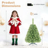 Dimensions of the 3 ft pre-lit artificial mini Christmas tree show its perfect fit for tabletops and small holiday displays.
