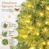 3 ft pre-lit artificial mini Christmas tree with 100 warm white LED lights and 113 dense branch tips for festive charm.