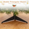 Stable triangular stand supports the 3 ft pre-lit artificial Christmas tree with 100 warm white LED lights for festive charm.