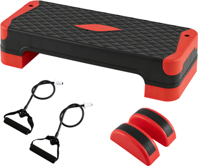 Costway 3-in-1 Aerobic Step Platform Set w/ Stackable Risers & Balance Trainers 88320226 New