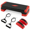 Close-up of the diamond-textured surface of the 3-in-1 aerobic step platform, providing stability for various home.
