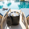 3-in-1 All-Weather Outdoor HDPE Umbrella Base with Water Bag and  2” Umbrella Hole for Patio-Black - Gallery View 1 of 10