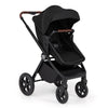 3-in-1 convertible high landscape stroller in black features a reversible seat, adjustable backrest, and ample storage for baby essentials.