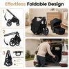 3-in-1 convertible high landscape bassinet stroller in black features an effortless foldable design for easy storage and transport.