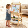 3-in-1 Double-Sided Storage Art Easel-Natural - Gallery View 1 of 10