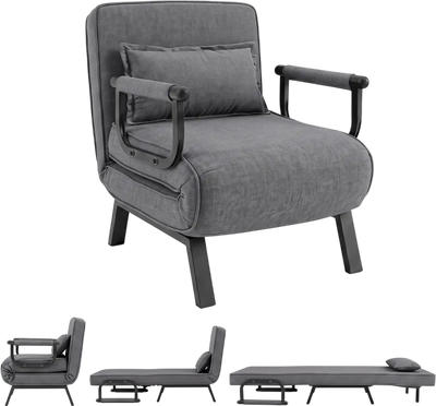 Costway 3-in-1 Folding Sofa Bed Adjustable Backrest Sleeper Chair 47152949 New