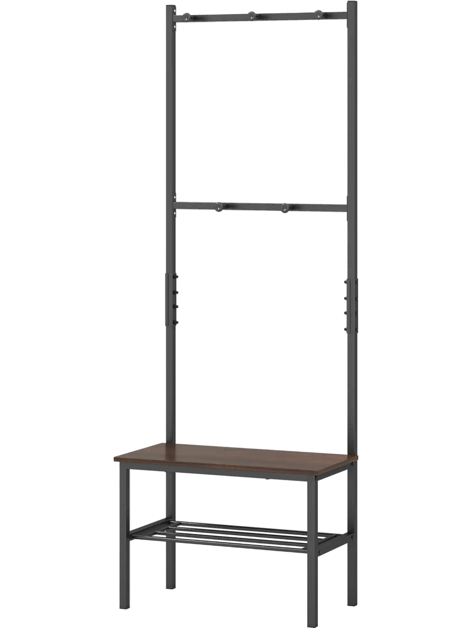 Costway 3-in-1 Freestanding Entryway Hall Tree Bench with Hooks 24980999 New