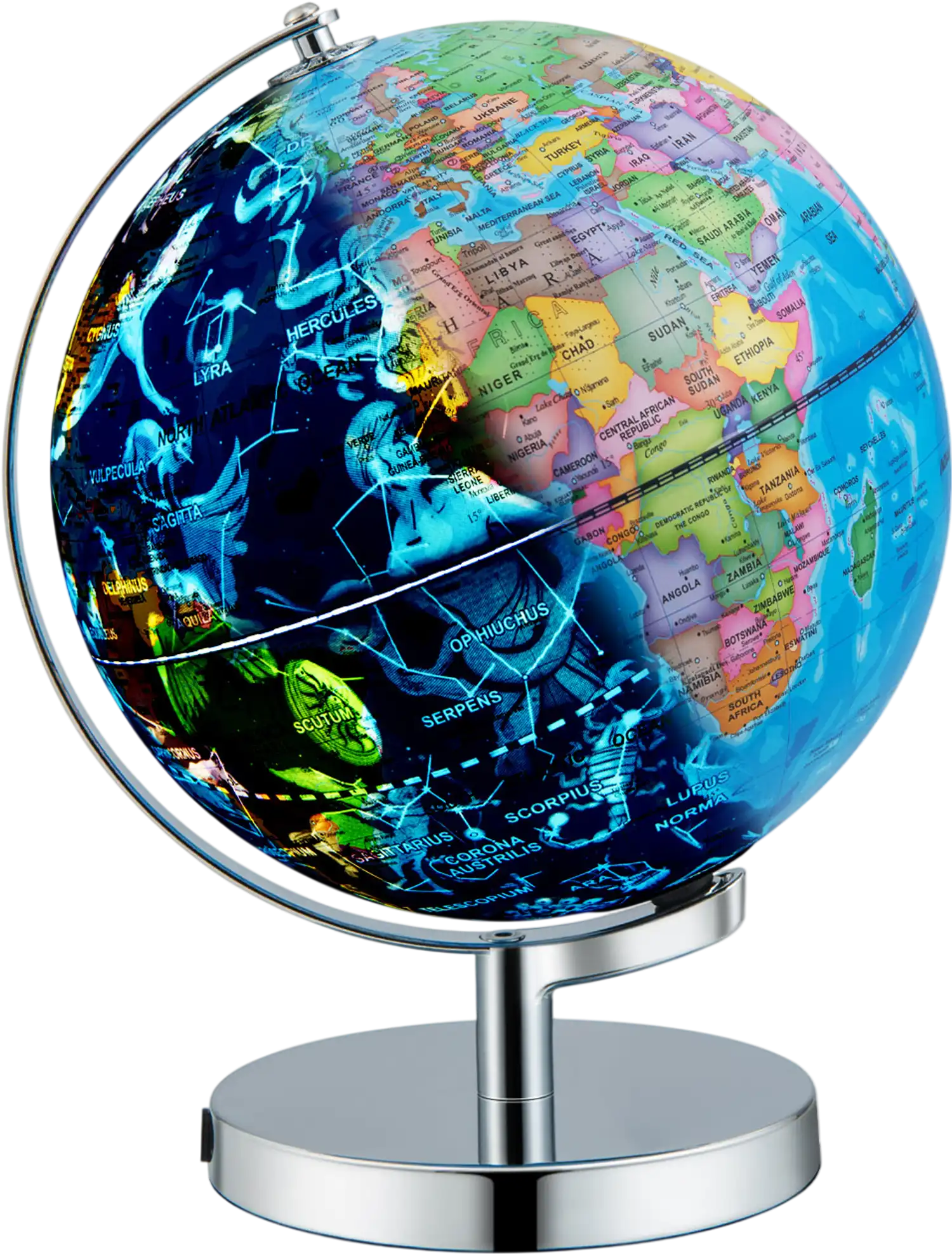Costway 3-in-1 Illuminated World Globe w/ Stand & 88 Constellations 96754182 New