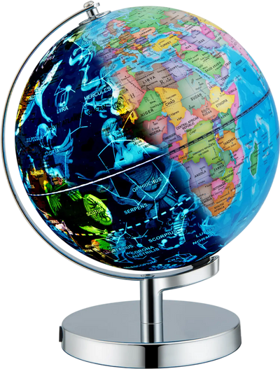 Costway 3-in-1 Illuminated World Globe w/ Stand & 88 Constellations 96754182 New