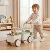 3-in-1 Kids Ride On Push Car with Rope and Storage Basket-Green - Gallery View 1 of 11