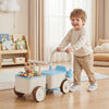 3-in-1 Kids Ride On Push Car with Rope and Storage Basket-Blue - Gallery View 1 of 11