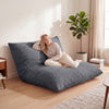 Large 3-in-1 bean bag chair in grey with soft crushed sponge filling, perfect for lounging or as a bed in any room.