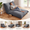 Large 3-in-1 bean bag chair in grey with soft crushed sponge and corduroy fabric, perfect for living room or bedroom use.