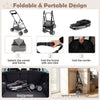 3-in-1 pet stroller with removable carrier, collapsible frame, and lightweight design for easy travel and storage.