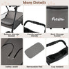 Detail of the 3-in-1 pet stroller showing the comfy leather handle, cup holders, and removable pad for added.