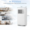 Portable 6000 BTU air conditioner with adjustable fan speeds and remote control, ideal for cooling various rooms.