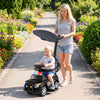 3-in-1 Toddler Push Car with Handle and Canopy Sliding Police Car with Siren-Black - Gallery View 1 of 10