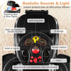 Toddler push car with handle and canopy features realistic siren sounds, lights, and ergonomic steering for fun outdoor play.