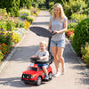 3-in-1 Toddler Push Car with Handle and Canopy Sliding Police Car with Siren-Red - Gallery View 1 of 10