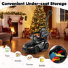 3-in-1 Toyota licensed foot-to-floor stroller toy in black with under-seat storage for toys, snacks, and books.