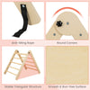 Foldable kids' climbing triangle set with anti-tilting rope, rounded corners, and stable triangular structure for safe.