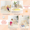 3-in-1 climbing set featuring a foldable triangular ladder, adjustable ramp, and safe design for kids' playroom fun.
