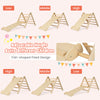 Adjustable height kids' climbing triangle set with foldable design, suitable for various play scenarios and safety.