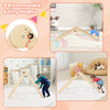 Foldable kids triangle climbing set in natural wood with adjustable heights, perfect for safe indoor play and adventure.