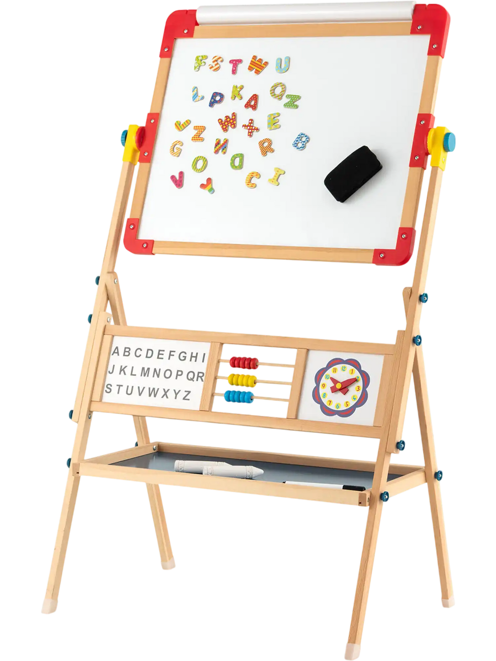 3-in-1 Wooden Art Easel for Kids with Drawing Paper Roll