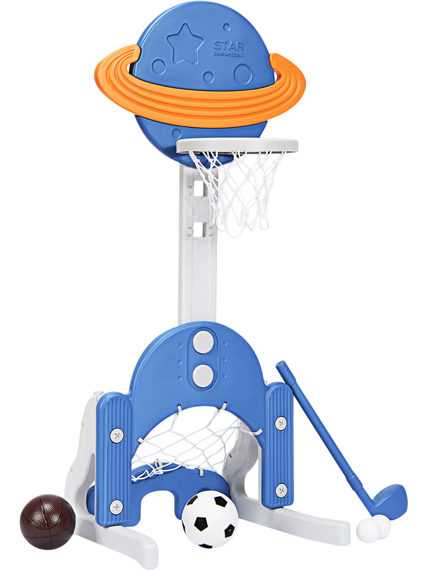 Costway 3-in-1 Height Adjustable Kids Basketball Hoop Set w/ Balls 75086941 New