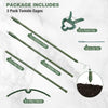 Adjustable 60-inch tomato cage set with clips, zip ties, and sturdy support for climbing plants in gardens and pots.