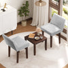 Costway Accent Table and Upholstered Chair Set 3-Piece New