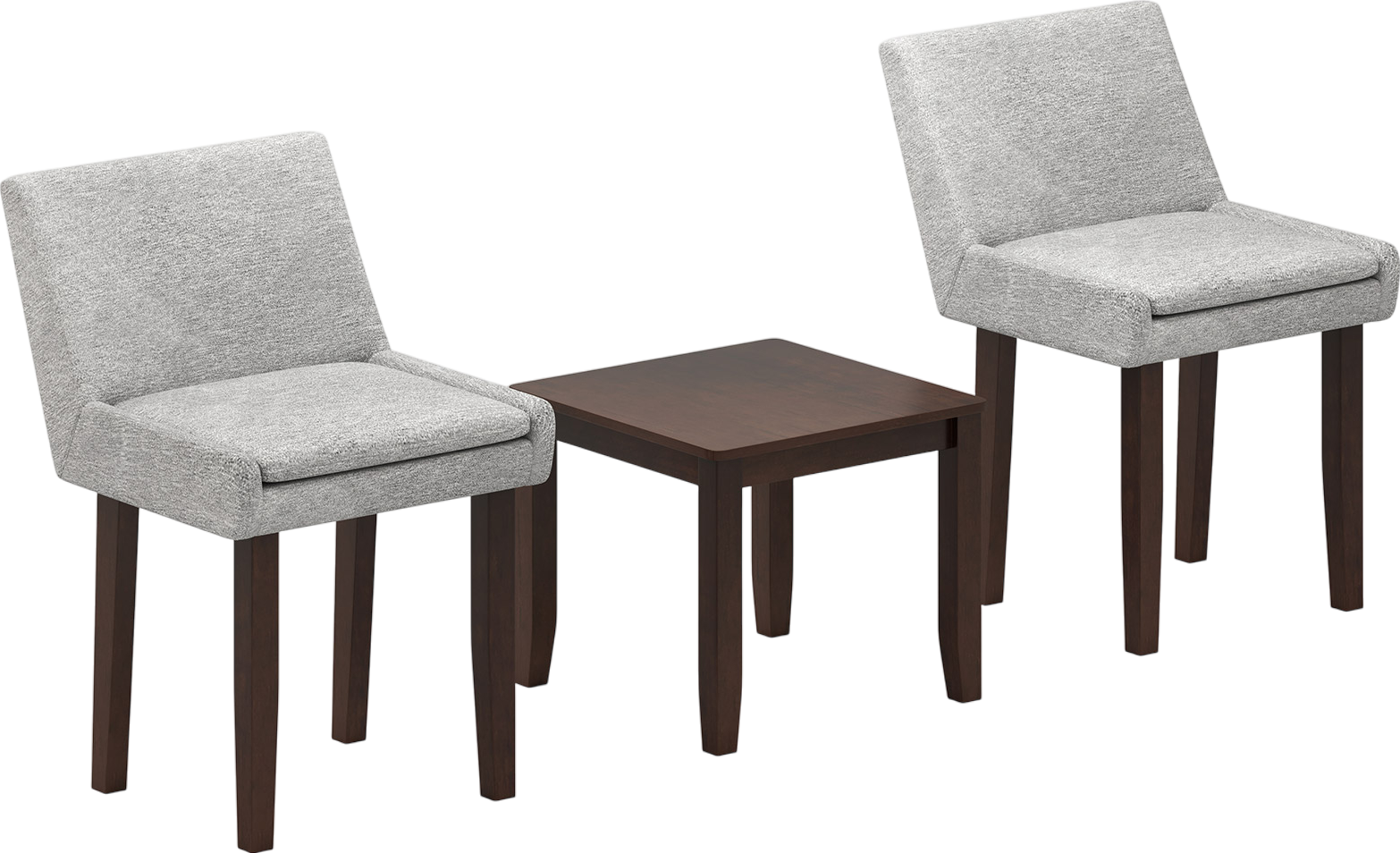 Costway Accent Table and Upholstered Chair Set 3-Piece New