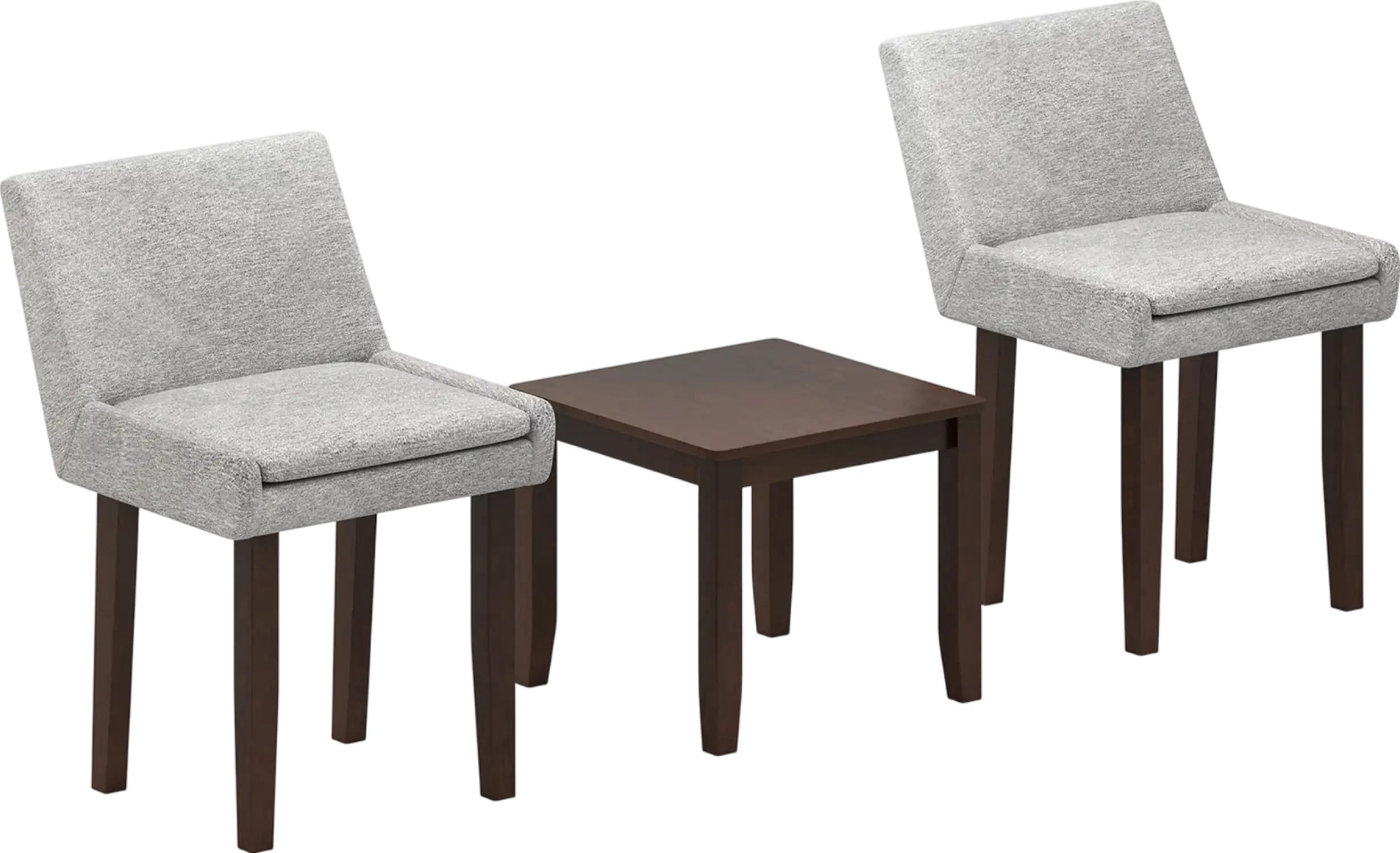 Costway Accent Table and Upholstered Chair Set 3-Piece New