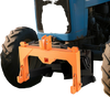 3-Point Quick Hitch in orange with adjustable top hook, designed for Category 1 tractors and 3000 lbs towing capacity.