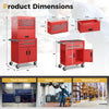Costway Tool Box 3-in-1 Rolling Chest Storage Cabinet 6-Drawer with Universal Wheels and Hooks New