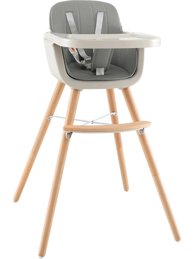 Costway 3-in-1 Convertible Wooden High Chair with Cushion 02951647 New