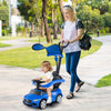 3-in-1 Ride on Push Car Mercedes-Benz Licensed Sliding Car with Canopy-Blue - Gallery View 1 of 10
