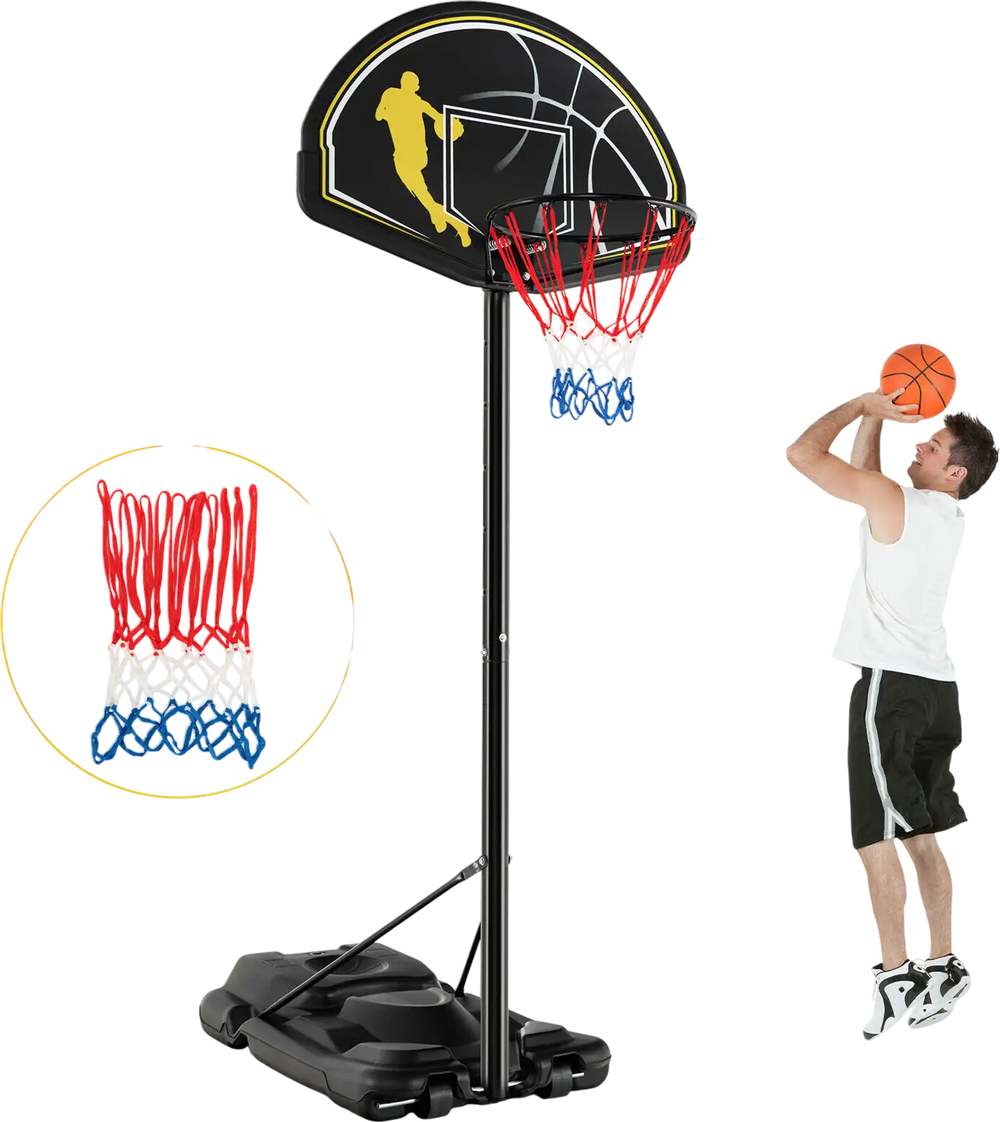 4.25-10 Feet Portable Adjustable Basketball Goal Hoop System